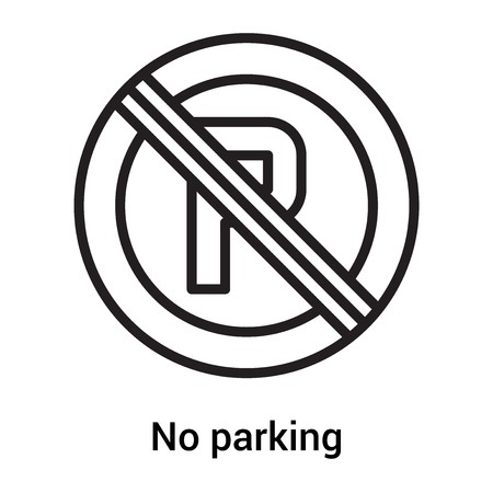 450x450 No Parking Icon Vector Isolated On White Background For Your Web