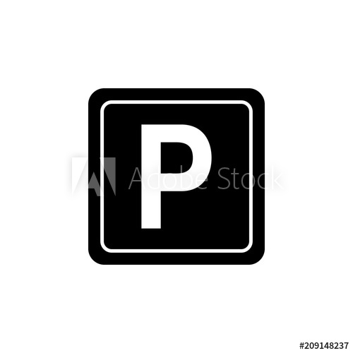 500x500 Parking Icon Vector Simple Flat Symbol Illustration Pictogram