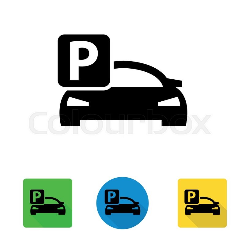 800x800 Vector Black Car Parking Icon Car Stock Vector Colourbox