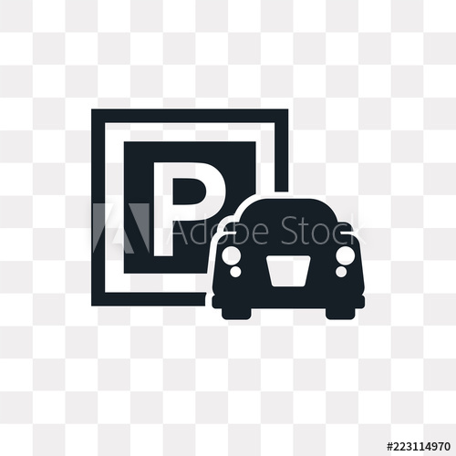 500x500 Parking Icon On Transparent Background Modern Icons Vector