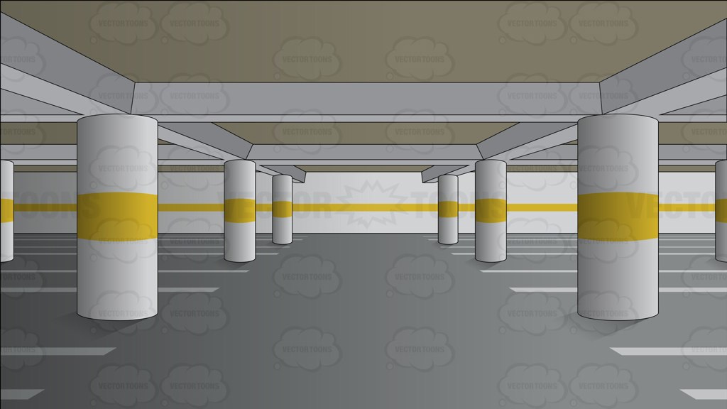 1024x576 Parking Lot Clipart Group With Items