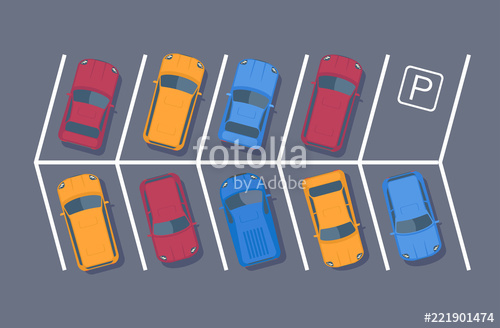 500x328 Parking Lot Or Zone Car Parking Area Or Space Top View Stock
