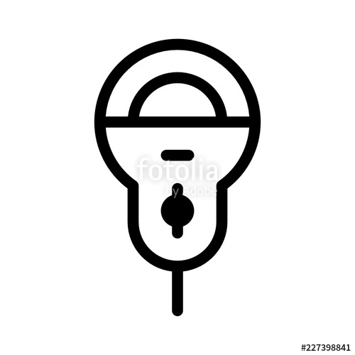 500x500 Parking Meter Parkometer City Town Map Locations Vector Icon