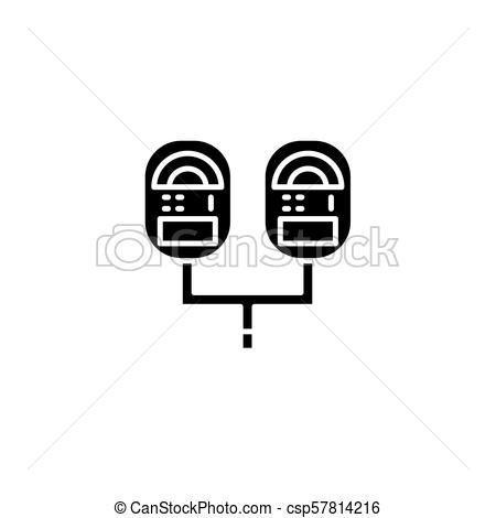 450x470 Parking Meter Black Icon Concept Parking Meter Flat Vector Symbol