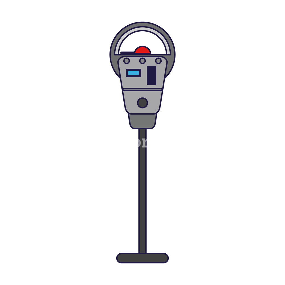 1000x1000 Parking Meter Device Symbol Vector Illustration Graphic Design