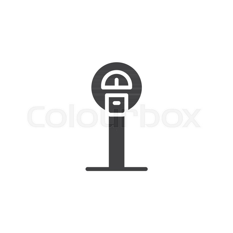 800x800 Parking Meter Icon Vector, Filled Flat Stock Vector Colourbox