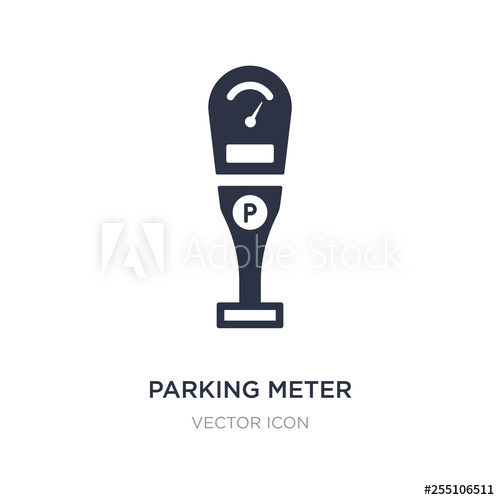 500x500 Parking Meter Icon On White Background Simple Element