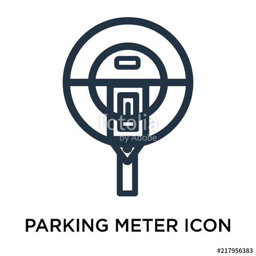 500x500 Parking Meter Icons Isolated On White Background Modern