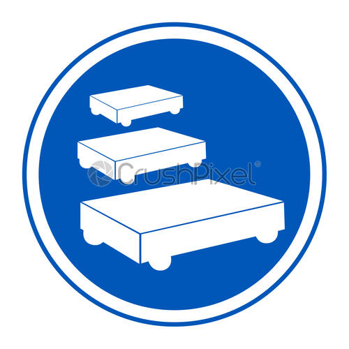 500x500 Ppe Iconpaint Trolley Parking Symbol Sign Isolate On White