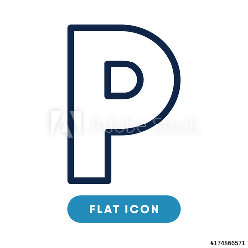 500x500 Parking Symbol Vector Icon, Park Symbol Modern, Simple Flat