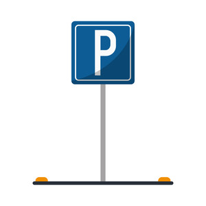 300x300 Parking Zone Road Sign Symbol Vector Illustration Graphic Design