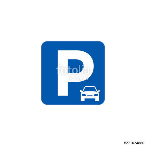 500x500 Parking Sign Icon Vector Isolated Illustration Flat Icon Parking
