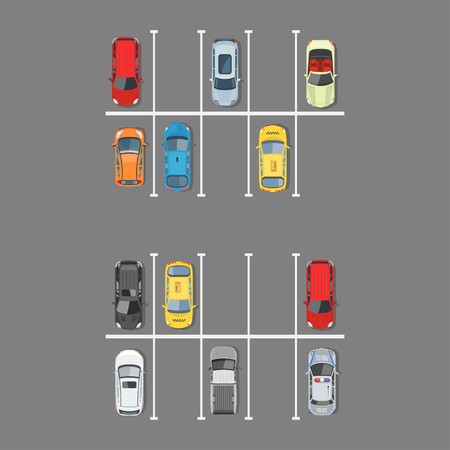 450x450 City Car Parking Vector Illustration Top View Of Parking Zone