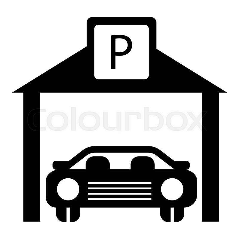 800x800 Car Parking Icon Simple Illustration Stock Vector Colourbox