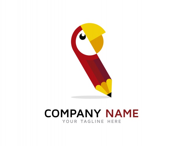626x500 Parrot Pen Logo Vector Premium Download