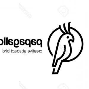 300x300 Photostock Vector Parrot Logo Abstract Lineart Outline Design