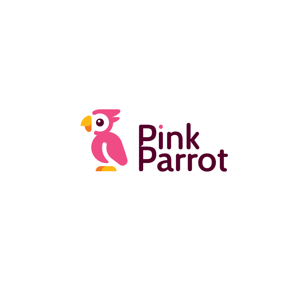 1000x1000 Pink Parrot Logo Cowboy
