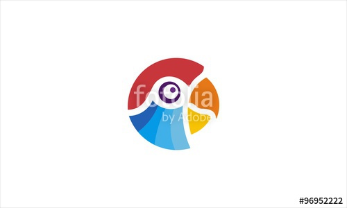 500x300 Circle Parrot Head Logo Vector Stock Image And Royalty Free