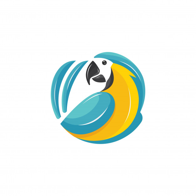 626x626 Colorfull Parrot Logo Vector Vector Premium Download