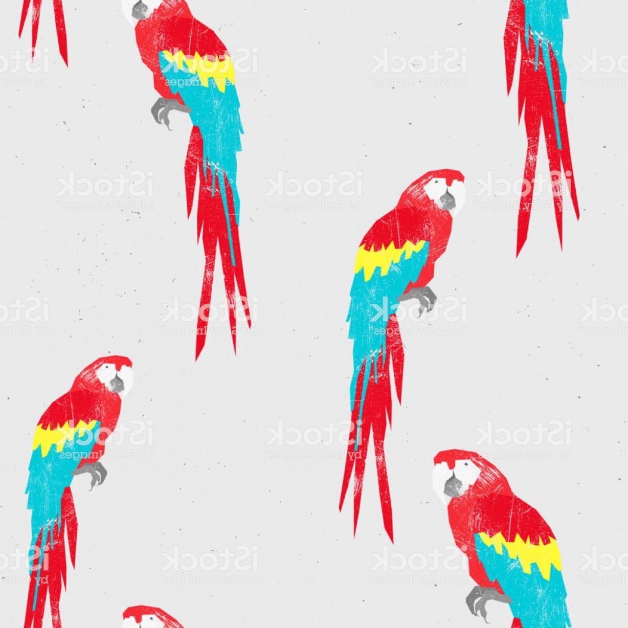 1228x1228 Parrot Vector Art Background Design For Fabric And Decor Seamless
