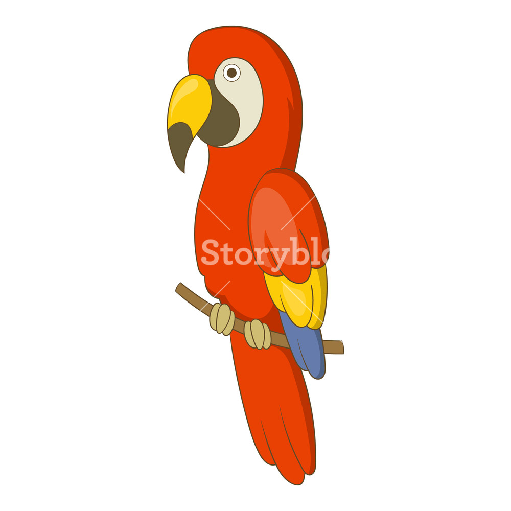 1000x1000 Red Brazil Parrot Icon Cartoon Illustration Of Red Brazil Parrot