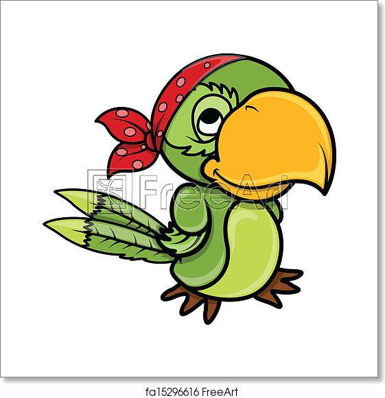 561x581 Free Art Print Of Pirate Parrot
