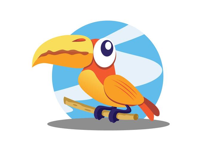700x490 Cute Parrot Vector