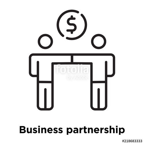500x500 Business Partnership Icon Isolated On White Background Simple