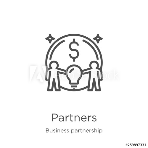500x500 Partners Icon Vector From Business Partnership Collection Thin