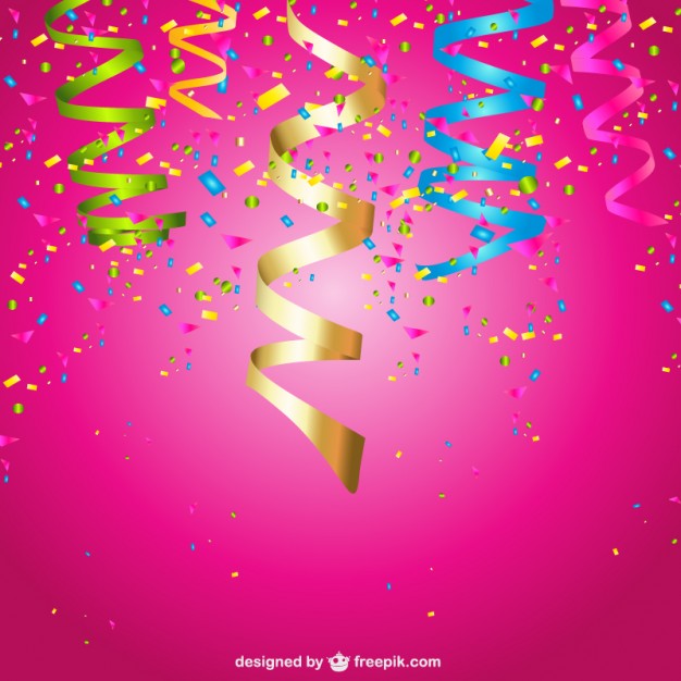 626x626 Confetti And Curling Stream Party Background Free Vectors Ui