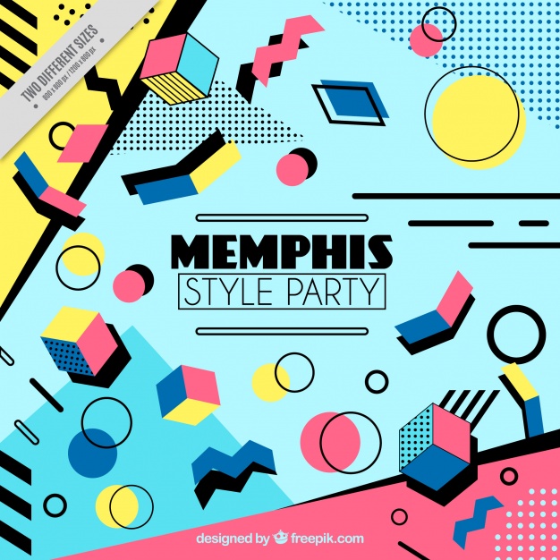 626x626 Memphis Party Background Free Vector