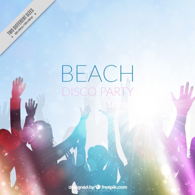 626x626 Beach Disco Party Background Vector Free Download