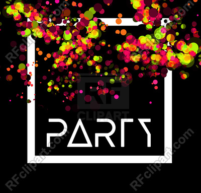 400x383 Beautiful Abstract Vector Party Background On Black Vector Image