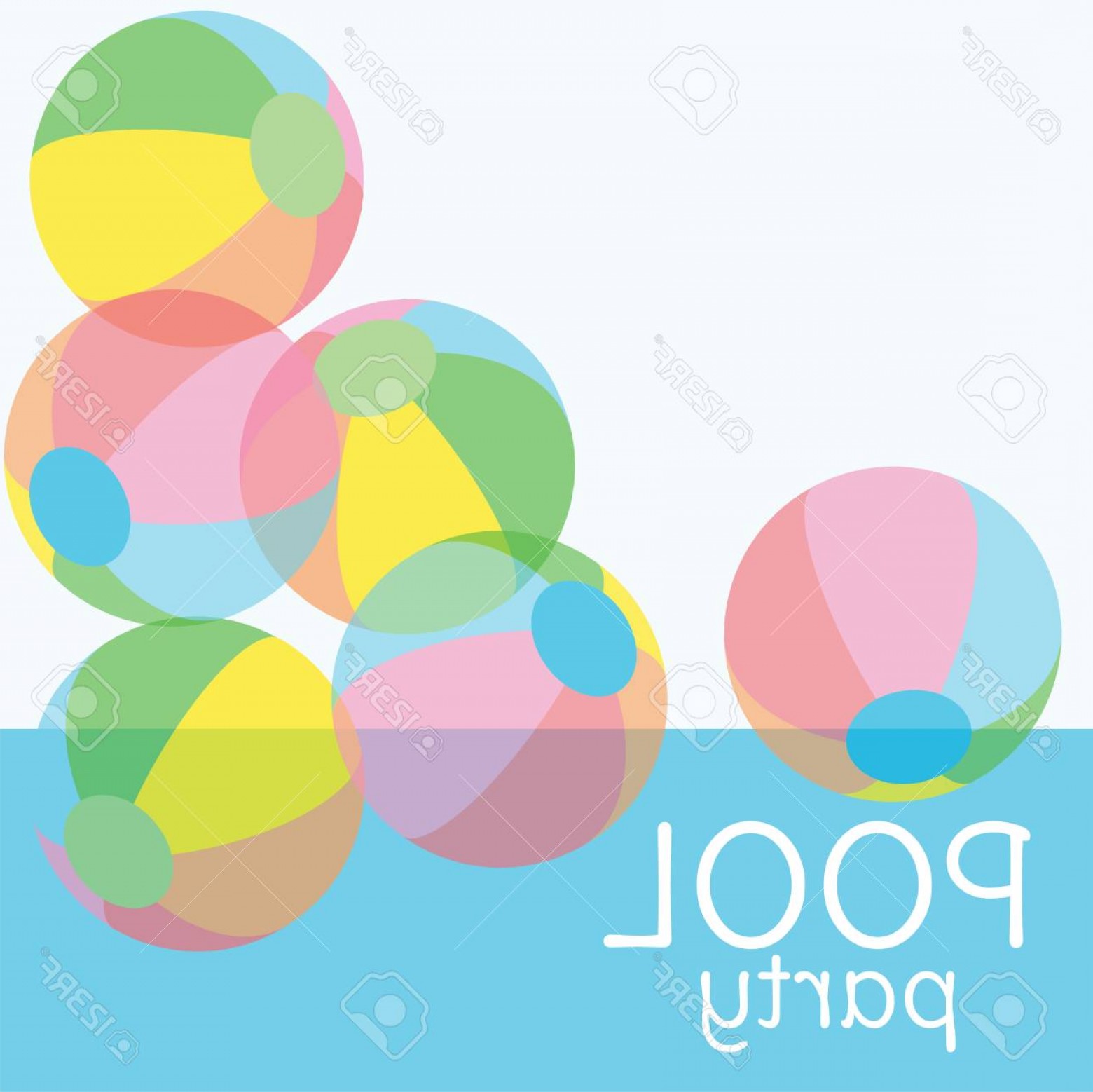 1560x1558 Photostock Vector Pool Party Invitation Vector Background