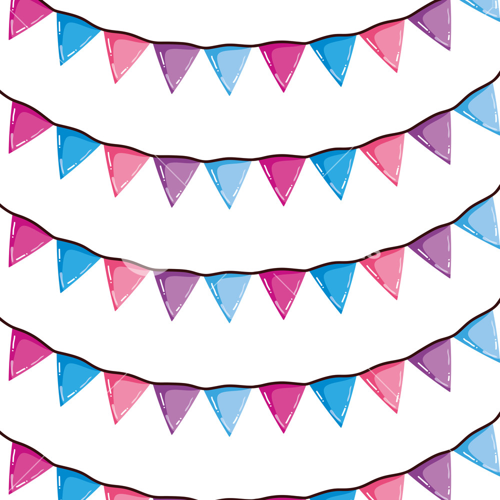 1000x1000 Party Flags Event Celebration Background Vector Illustration