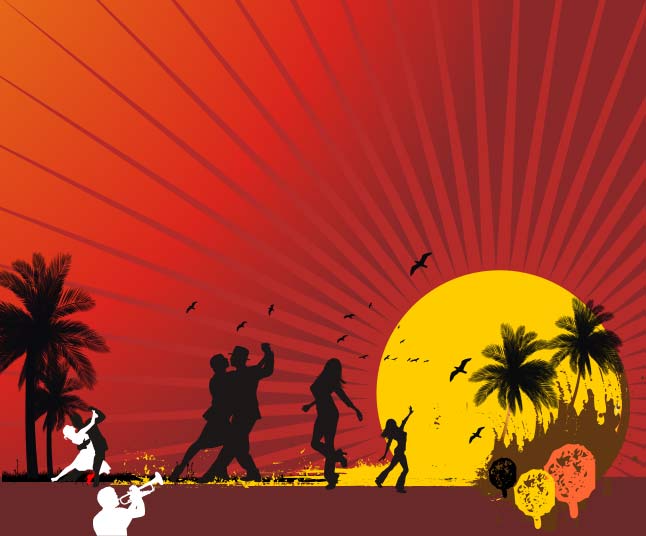 646x536 Fun Beach Party Vector Background Vector Art Graphics