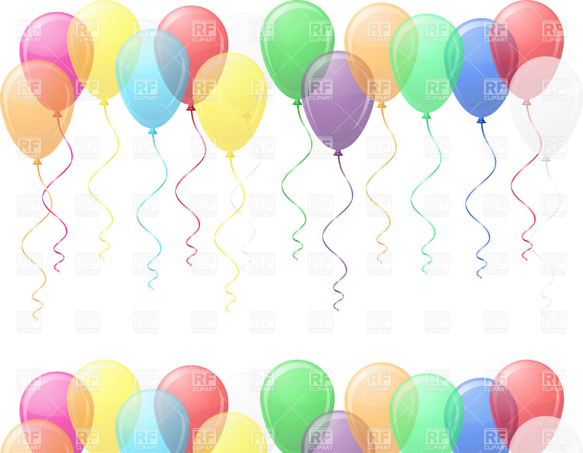 1200x933 Colored Transparent Balloons Vector Image Of Objects Konturvid