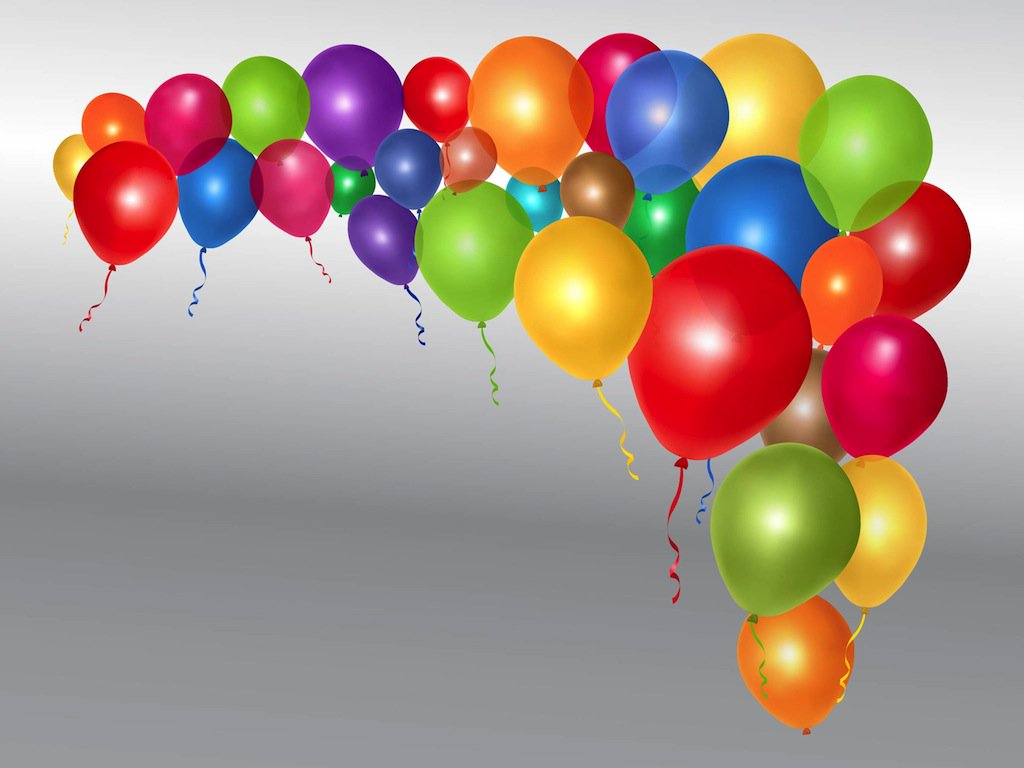 1024x768 Shiny Vector Balloons Vector Art Graphics