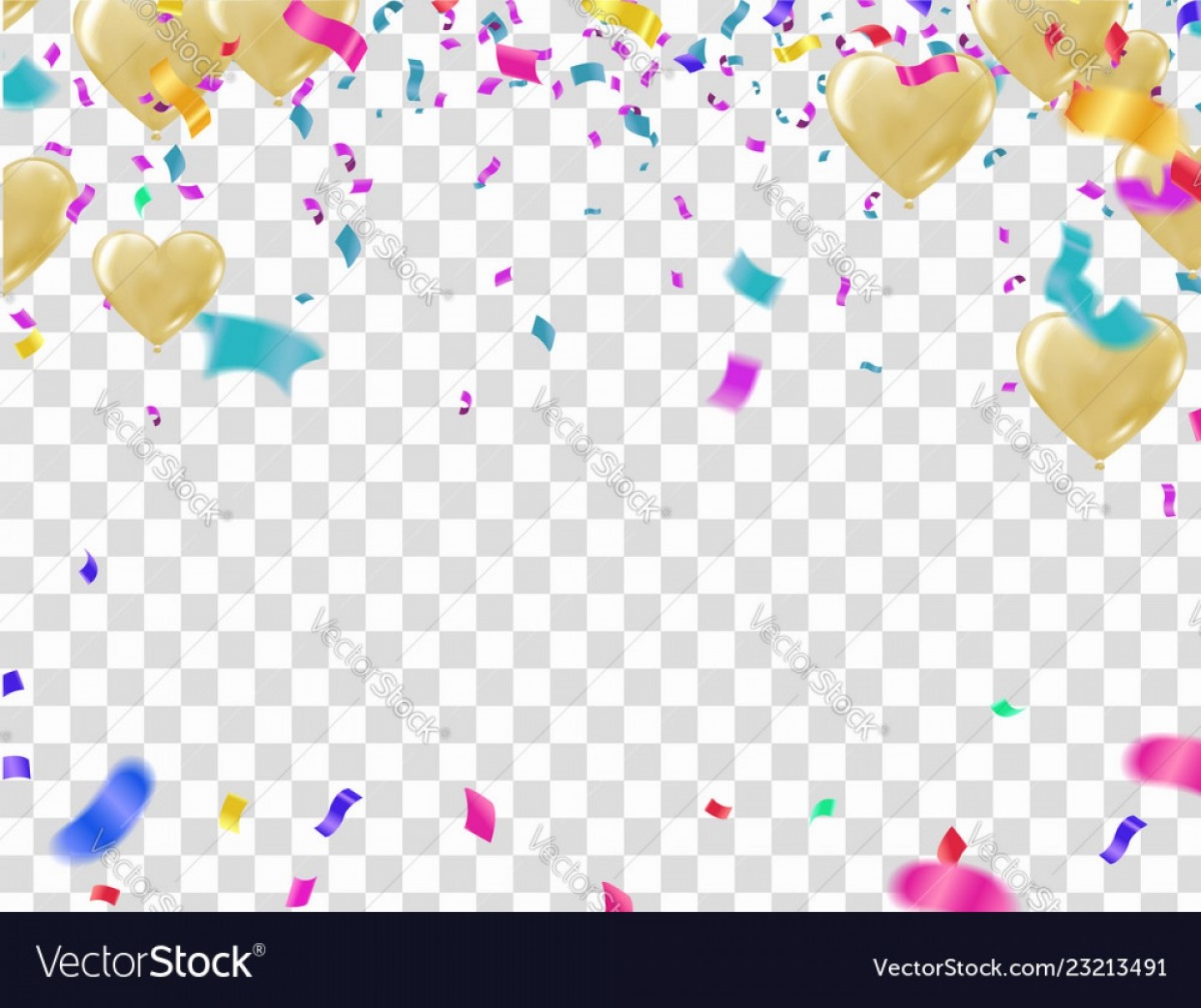 1440x1209 Celebration Party Banner With Balloons Background Vector
