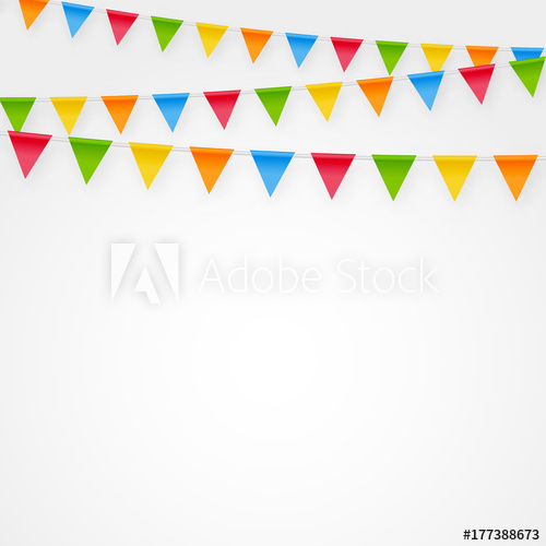500x500 Minimalistic Festive Birthday Party Flags Bunting Decorations