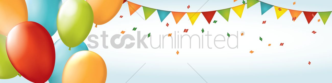 1300x325 Party Banner Vector Image