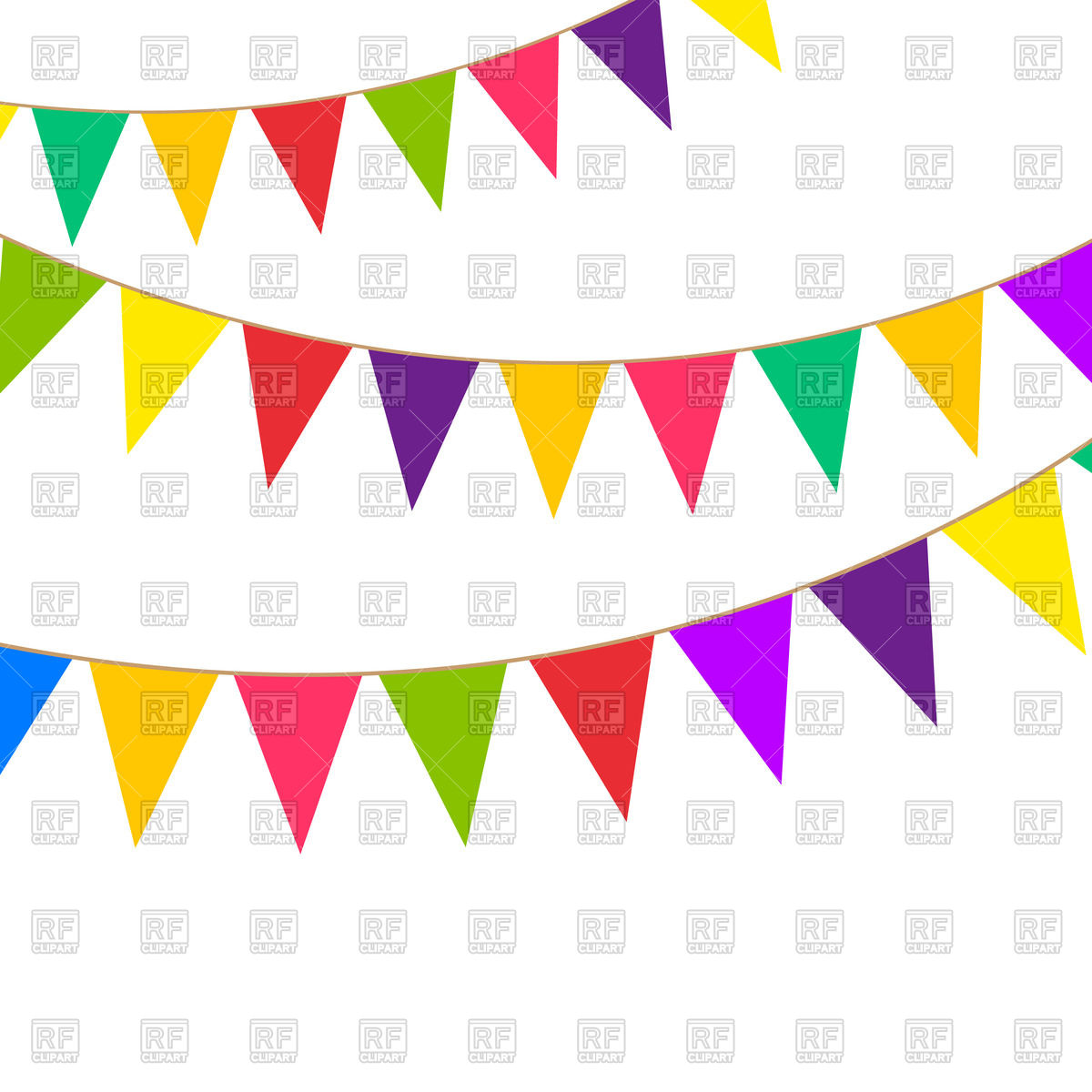 1200x1200 Party Bunting Vector Image Of Design Elements