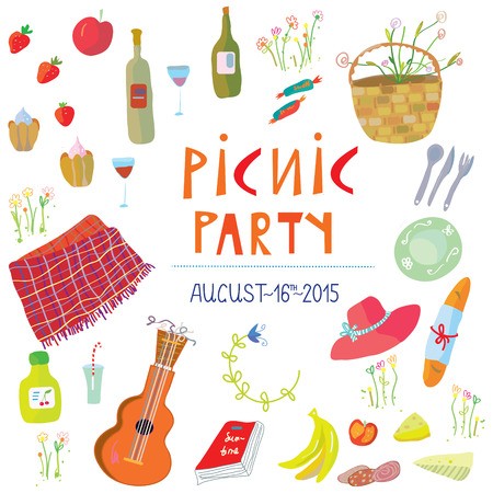 450x450 Picnic Party Banner With Funny Design