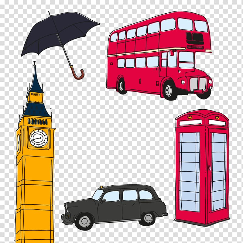 800x800 London Party, Double Decker Bus Transparent Background Png Clipart