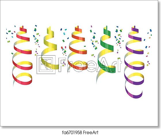 560x470 Free Art Print Of Party Streamers And Confetti Background