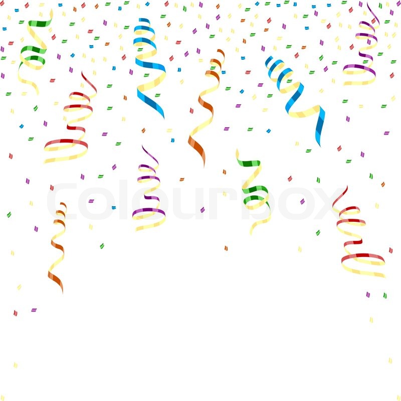 800x799 Multicolor Curling Ribbons Or Party Stock Vector Colourbox