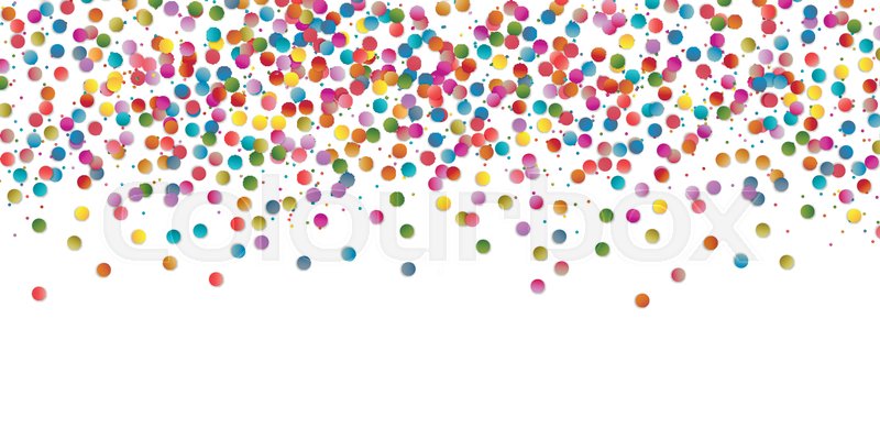 800x399 Multicolored Round Confetti Splash Stock Vector Colourbox
