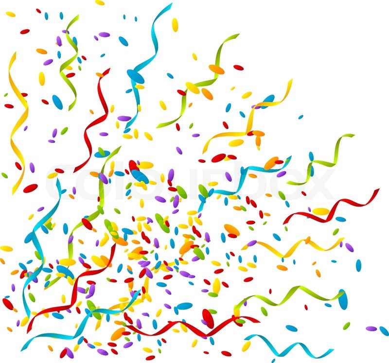 800x747 Party Background With Color Confetti Stock Vector Colourbox