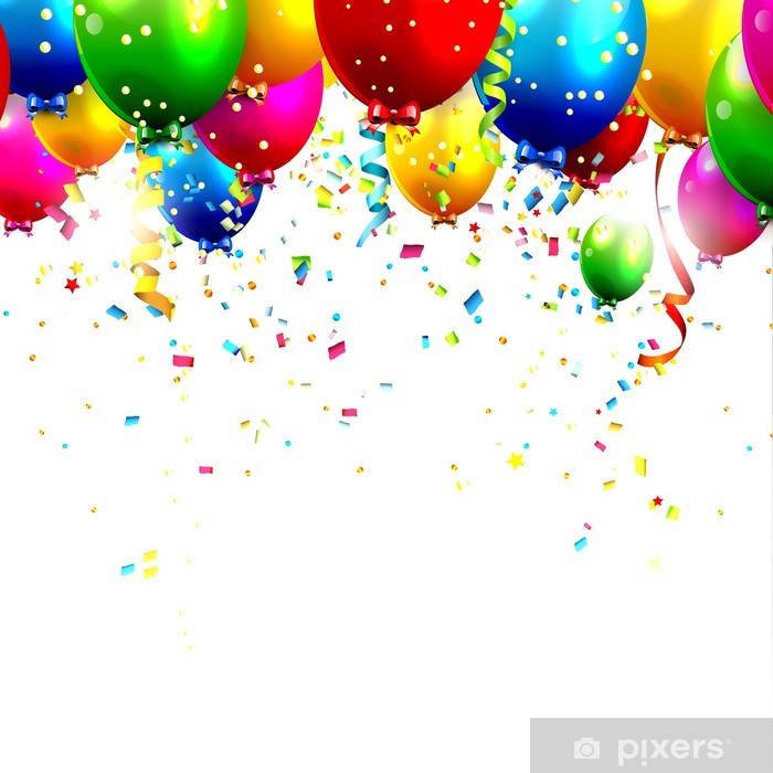 700x700 Colorful Birthday Balloons And Confetti