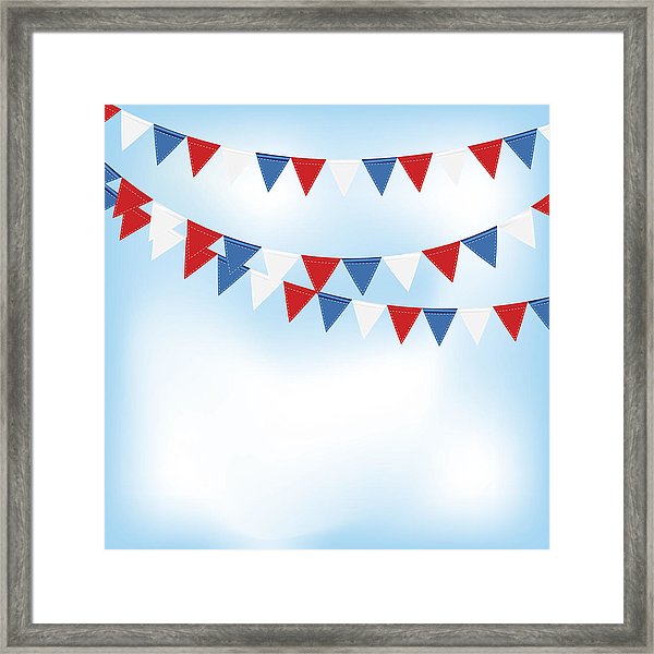 Party Background With Flags Vector Illustration Framed Print 600x600 Party Background With Flags Vector Illustration Framed Print